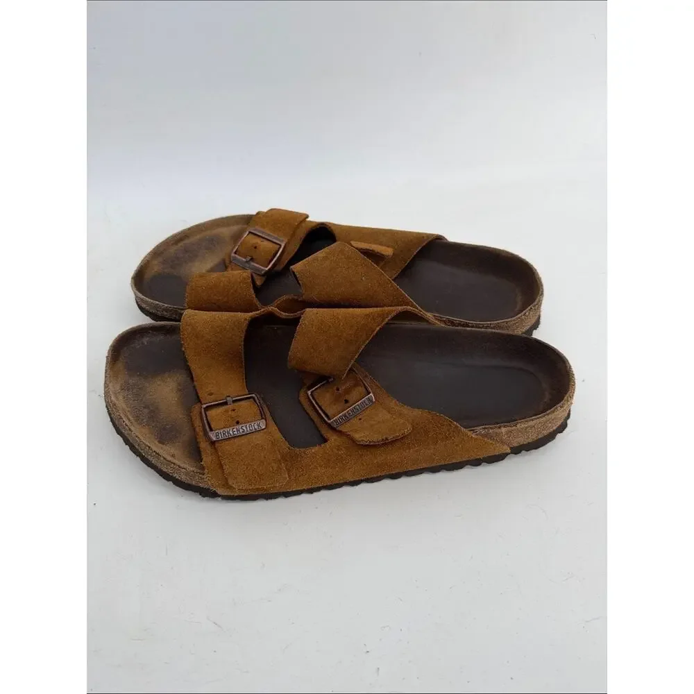 Birkenstock Arizona two strap rough suede leather comfort sandal sz 12